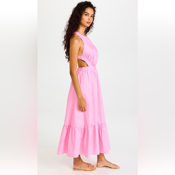 (SOLD) BARBIE PINK💕 NWT English Factory sleeveless + cut out #Maxi dress | Sz S - Picture 3 of 8